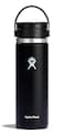 Hydro Flask Wide Mouth Bottle with Flex Sip Lid Insulated Water Bottle Travel Cup Coffee Mug Black 20 oz