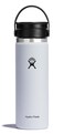 Hydro Flask Wide Mouth Bottle with Flex Sip Lid Insulated Water Bottle Travel Cup Coffee Mug White 20 oz