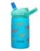 CamelBak Eddy Kids Insulated Stainless Steel Water Bottle with Bite Valve Straw LeakResistant Design for Everyday Hydration 12oz School of Sharks