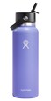 Hydro Flask 40 Oz Wide Flex Straw Cap Bottle Insulated Stainless Steel Wide Straw Lid Non Spill Leakproof in Lupine