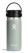 Hydro Flask Water Bottle Insulated Stainless Steel Wide Mouth Flex Sip Lid Non Spill Leakproof and Refillable in 16 Oz Agave