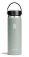 Hydro Flask Water Bottle Insulated Stainless Steel Wide Mouth Flex Lid Non Spill Leakproof and Refillable in 20 Oz Agave