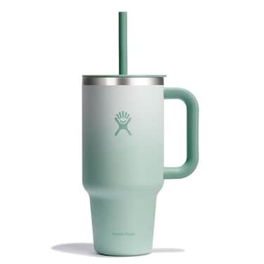 Hydro Flask 32 Oz Travel Tumbler with Handle Lid and Straw Insulated Stainless Steel in 32 Oz Matcha Ombre