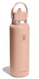 Hydro Flask Water Bottle Insulated Stainless Steel Wide Mouth Flex Straw Lid Non Spill Leakproof and Refillable in 40 Oz Seacliff