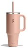 Hydro Flask Travel Tumbler with Handle Lid and Straw Insulated Stainless Steel in 40 Oz Seacliff