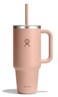 Hydro Flask Travel Tumbler with Handle Lid and Straw Insulated Stainless Steel in 40 Oz Seacliff