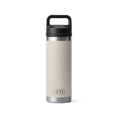 YETI Rambler 18 oz Bottle Leakproof Vacuum Insulated Stainless Steel with Chug Cap Cape Taupe
