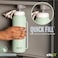 Ello Pop Fill 40oz Stainless Steel Water Bottle with Quick Fill Technology Double Walled and Vacuum Insulated Metal Leak Proof Locking Lid Sip and Chug Reusable BPA Free Pastel Paradise