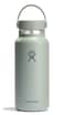 Hydro Flask Water Bottle Insulated Stainless Steel Wide Mouth Flex Lid Non Spill Leakproof and Refillable in 32 Oz Tonal Agave