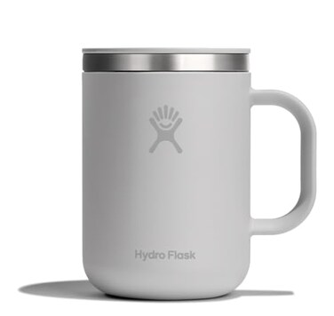 Hydro Flask Coffee Mug Insulated Stainless Steel Non Spill Leak Resistant Travel Mug 24 Oz Birch Gray