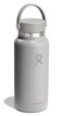 Hydro Flask Water Bottle Insulated Stainless Steel Wide Mouth Flex Lid Non Spill Leakproof and Refillable in 32 Oz Brich Gray