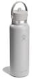 Hydro Flask Water Bottle Insulated Stainless Steel Wide Mouth Flex Straw Lid Non Spill Leakproof and Refillable in 40 Oz Tonal Birch