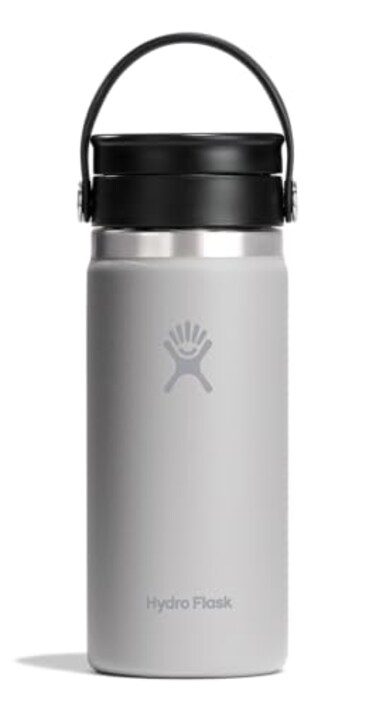 Hydro Flask Flex Sip Coffee Tumbler Insulated Stainless Steel Non Spill Leak Proof Travel Coffee Cup 16 Oz Birch Gray