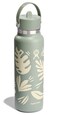 Hydro Flask Water Bottle Insulated Stainless Steel Wide Mouth Flex Straw Lid Non Spill Leakproof and Refillable in 40 Oz Botanical Bliss Agave