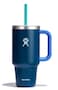 Hydro Flask 32 Oz Travel Tumbler with Handle Clear Lid and Straw Insulated Stainless Steel in 32 Oz Winter Night