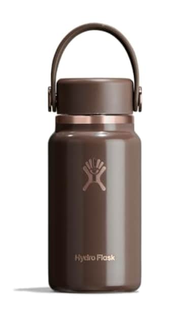 Hydro Flask Micro Bottle Leak Proof Purse or Pocket Flask Insulated Mini Water Bottle 67 Oz Chocolate Rose Gold