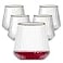 Lueumxc 40 Pack Plastic Ribbed Wine Glasses 14Oz Origami Disposable Wine Glasses Unbreakable Clear Plastic Cocktail Glasses Recyclable Shatterproof Reusable Wine Cups 14ozGold Rim 40pack
