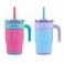 REDUCE 14oz Coldee Tumbler with Handle for Kids Leakproof Insulated Stainless Steel Mug with Lid Straw Keeps Drinks Cold up to 18 Hrs Spill Proof ChewResistant Straw 2 Pack