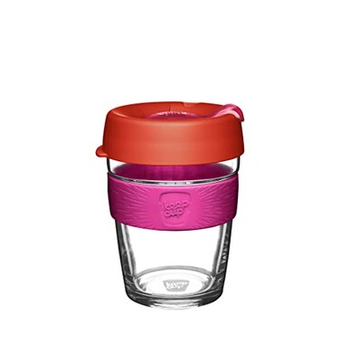 KeepCup Brew Reusable Coffee Cup Tempered Glass and Splashproof Sipper M 12oz340ml Daybreak