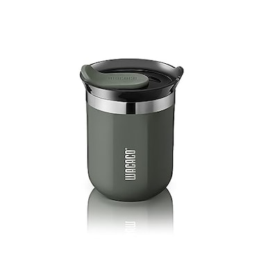 WACACO Octaroma Classico Vacuum Insulated Coffee Mug Doublewall Stainless Steel Travel Tumbler With Drinking Lid 6 fl oz 180ml Dim Grey