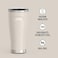 THERMOS ICON SERIES Stainless Steel Cold Tumbler with Slide Lock 24 Ounce Sandstone
