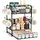 EsLuker.ly EsLukerly Coffee Bar Organizer Station Shelf Mug Holder 3 Tier Coffee Cup Stand Rack for Countertop with 12 Hooks K Cup Pod Organizer Drawer for Home Office Keeps Essentials Tidy Accessible