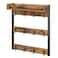 YATINEY Coffee Mug Holder Stand 3 Tier Mug Tree Rack Hanging 12 Cups with Top Shelf for Kitchen Dining Room Living Room Cafe Rustic Brown MH42BR
