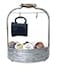 Autumn Alley Rustic Farmhouse Galvanized Coffee Mug Rack Organizer for Kitchen Counter Mug Tree with Cup Hooks and Basket for Storage of k cups and Accessories Perfect for Coffee Bar