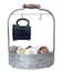 Autumn Alley Rustic Farmhouse Galvanized Coffee Mug Rack Organizer for Kitchen Counter Mug Tree with Cup Hooks and Basket for Storage of k cups and Accessories Perfect for Coffee Bar