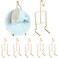 Gandeer 8 Pieces Tea Cup and Saucer Display Stand Holder Metal Cup Saucer Holder Pack Tea Coffee Mug Organizer for Kitchen Plate 622 x 244 InchesGold