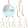 Gandeer 8 Pieces Tea Cup and Saucer Display Stand Holder Metal Cup Saucer Holder Pack Tea Coffee Mug Organizer for Kitchen Plate 622 x 244 InchesGold