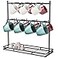 OROPY Coffee Mug Holder for Countertop 14Hook Mug Tree Rack for 14 Cups 2 Tier Mug Display Stand with Heavy Duty Metal Base