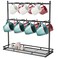 OROPY Coffee Mug Holder for Countertop 14Hook Mug Tree Rack for 14 Cups 2 Tier Mug Display Stand with Heavy Duty Metal Base
