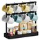 ZDDLOINP Coffee Mug Holder with 16 Movable Hooks Metal Coffee Cup Holder for Countertop 2 Tier Mug Rack with Storage Shelf for Kitchen Office Coffee Mug Rack
