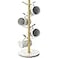 Gypie Gold Mug Holder Tree with Marble Base 8 Hooks Coffee Cups Holder Stand New Upgrad Stable Removable Mug Rack for Kitchen Cafe