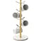 Gypie Gold Mug Holder Tree with Marble Base 8 Hooks Coffee Cups Holder Stand New Upgrad Stable Removable Mug Rack for Kitchen Cafe