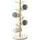 Gypie Gold Mug Holder Tree with Marble Base 8 Hooks Coffee Cups Holder Stand New Upgrad Stable Removable Mug Rack for Kitchen Cafe