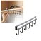 Gouccpu 1 Pack Hanging Hooks Rack Under Cupboard Cabinet Cup Cooking Utensils Holder 6 Hooks Drilling Free Coffee Cups Holder Kitchen Utensil Storage Organizer Hook Rack Black