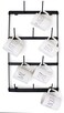 Claimed Corner Mug Rack with Sturdy Steel Frame Matte Black Finish Removable Rubber Caps Wall Mounted Mini 14 x 24
