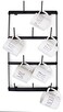 Claimed Corner Mug Rack with Sturdy Steel Frame Matte Black Finish Removable Rubber Caps Wall Mounted Mini 14 x 24