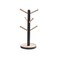 Lifenanny Wooden Mug Holder Tree Removable Coffee Tea Cup Holder Display Stand for Counter Mug Rack with 6 Hooks Black