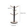 Lifenanny Wooden Mug Holder Tree Removable Coffee Tea Cup Holder Display Stand for Counter Mug Rack with 6 Hooks Black