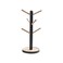 Lifenanny Wooden Mug Holder Tree Removable Coffee Tea Cup Holder Display Stand for Counter Mug Rack with 6 Hooks Black