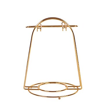 YY YEARCHY Coffee Mug Holder Espresso Cups Holder Cup Drying Rack Cups Drainer Stand Metal Mug Tree Cups Organizer with 4 Hook Hangers for Kitchen Counter and Tea PartyGold