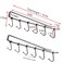 XILAOTOU Mug Rack Under Cabinet Coffee Cup Holder Each Bracket is Equipped with 6 and Adjustable Position of The Hook Display Hanging Cups Drying Hook for Bar Kitchen Utensils Black 2 Sets
