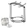CHILDIKE Tea Cup Holder Coffee Cups and Saucers Display Stand Metal Foldable Storage Rack for Espresso and Cappuccino Cup Black