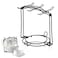 CHILDIKE Tea Cup Holder Coffee Cups and Saucers Display Stand Metal Foldable Storage Rack for Espresso and Cappuccino Cup Black