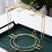 SJORHNUS Tea Cups HolderGold Metal Coffee Cup Tea Cups RackFoldable Organizer for Coffee Cup Spoon and Saucers