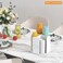 Beego Rotatable 4Compartment White Acrylic Cup Dispenser Coffee Station Cup and Lid Carousel Countertop Plastic Cup Holder for Restaurant Breakroom Coffee Bar