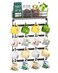 EsLuker.ly EsLukerly Coffee Mug Holder Wall Mounted Display Rack Black Metal Cup Hanger Organizer with16 Hooks Wood Rustic Shelf for Coffee Bar Home Kitchen Space Saving Wall Storage Black